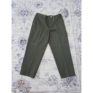#487 VTG LL Bean Men's Green Double L Chinos 38x29 Classic Fit Khakis Cotton